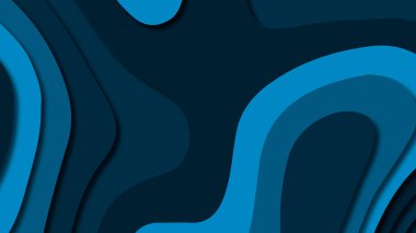 Kağıt Sanat karikatür soyut dalgalar. Kağıt arka plan bölmek. Modern origami tasarım şablonu. Kağıt arka plan kes. Soyut gerçekçi kağıt dekorasyon dokulu tasarımı için