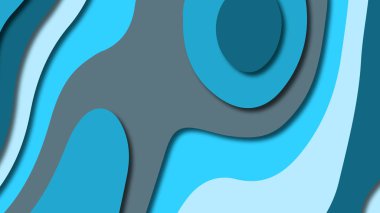 Kağıt Sanat karikatür soyut dalgalar. Kağıt arka plan bölmek. Modern origami tasarım şablonu. Kağıt arka plan kes. Soyut gerçekçi kağıt dekorasyon dokulu tasarımı için