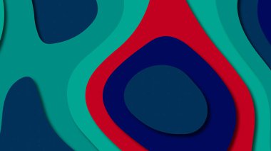 Kağıt Sanat karikatür soyut dalgalar. Kağıt arka plan bölmek. Modern origami tasarım şablonu. Kağıt arka plan kes. Soyut gerçekçi kağıt dekorasyon dokulu tasarımı için