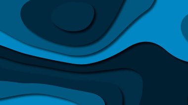 Kağıt Sanat karikatür soyut dalgalar. Kağıt arka plan bölmek. Modern origami tasarım şablonu. Kağıt arka plan kes. Soyut gerçekçi kağıt dekorasyon dokulu tasarımı için