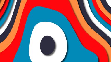 Kağıt Sanat karikatür soyut dalgalar. Kağıt arka plan bölmek. Modern origami tasarım şablonu. Kağıt arka plan kes. Soyut gerçekçi kağıt dekorasyon dokulu tasarımı için