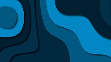 Kağıt Sanat karikatür soyut dalgalar. Kağıt arka plan bölmek. Modern origami tasarım şablonu. Kağıt arka plan kes. Soyut gerçekçi kağıt dekorasyon dokulu tasarımı için