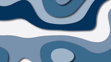 Kağıt Sanat karikatür soyut dalgalar. Kağıt arka plan bölmek. Modern origami tasarım şablonu. Kağıt arka plan kes. Soyut gerçekçi kağıt dekorasyon dokulu tasarımı için