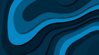 Kağıt Sanat karikatür soyut dalgalar. Kağıt arka plan bölmek. Modern origami tasarım şablonu. Kağıt arka plan kes. Soyut gerçekçi kağıt dekorasyon dokulu tasarımı için