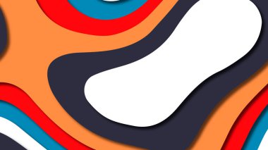 Kağıt Sanat karikatür soyut dalgalar. Kağıt arka plan bölmek. Modern origami tasarım şablonu. Kağıt arka plan kes. Soyut gerçekçi kağıt dekorasyon dokulu tasarımı için