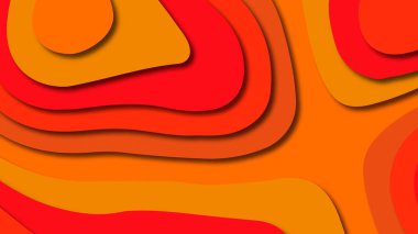 Kağıt Sanat karikatür soyut dalgalar. Kağıt arka plan bölmek. Modern origami tasarım şablonu. Kağıt arka plan kes. Soyut gerçekçi kağıt dekorasyon dokulu tasarımı için