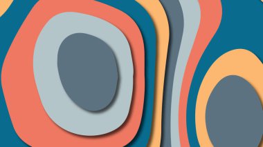 Kağıt Sanat karikatür soyut dalgalar. Kağıt arka plan bölmek. Modern origami tasarım şablonu. Kağıt arka plan kes. Soyut gerçekçi kağıt dekorasyon dokulu tasarımı için