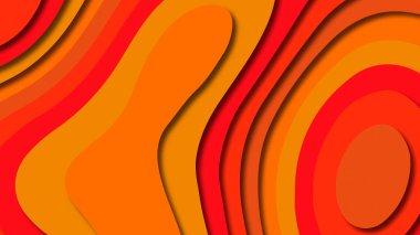 Kağıt Sanat karikatür soyut dalgalar. Kağıt arka plan bölmek. Modern origami tasarım şablonu. Kağıt arka plan kes. Soyut gerçekçi kağıt dekorasyon dokulu tasarımı için