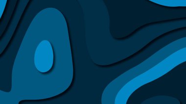 Kağıt Sanat karikatür soyut dalgalar. Kağıt arka plan bölmek. Modern origami tasarım şablonu. Kağıt arka plan kes. Soyut gerçekçi kağıt dekorasyon dokulu tasarımı için