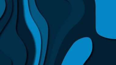 Kağıt Sanat karikatür soyut dalgalar. Kağıt arka plan bölmek. Modern origami tasarım şablonu. Kağıt arka plan kes. Soyut gerçekçi kağıt dekorasyon dokulu tasarımı için