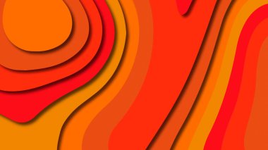 Kağıt Sanat karikatür soyut dalgalar. Kağıt arka plan bölmek. Modern origami tasarım şablonu. Kağıt arka plan kes. Soyut gerçekçi kağıt dekorasyon dokulu tasarımı için