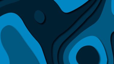 Kağıt Sanat karikatür soyut dalgalar. Kağıt arka plan bölmek. Modern origami tasarım şablonu. Kağıt arka plan kes. Soyut gerçekçi kağıt dekorasyon dokulu tasarımı için