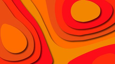 Kağıt Sanat karikatür soyut dalgalar. Kağıt arka plan bölmek. Modern origami tasarım şablonu. Kağıt arka plan kes. Soyut gerçekçi kağıt dekorasyon dokulu tasarımı için