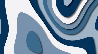 Kağıt Sanat karikatür soyut dalgalar. Kağıt arka plan bölmek. Modern origami tasarım şablonu. Kağıt arka plan kes. Soyut gerçekçi kağıt dekorasyon dokulu tasarımı için