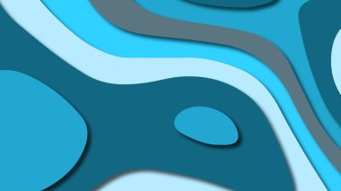 Kağıt Sanat karikatür soyut dalgalar. Kağıt arka plan bölmek. Modern origami tasarım şablonu. Kağıt arka plan kes. Soyut gerçekçi kağıt dekorasyon dokulu tasarımı için