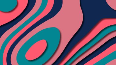 Kağıt Sanat karikatür soyut dalgalar. Kağıt arka plan bölmek. Modern origami tasarım şablonu. Kağıt arka plan kes. Soyut gerçekçi kağıt dekorasyon dokulu tasarımı için