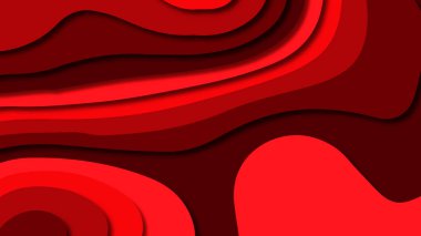 Kağıt Sanat karikatür soyut dalgalar. Kağıt arka plan bölmek. Modern origami tasarım şablonu. Kağıt arka plan kes. Soyut gerçekçi kağıt dekorasyon dokulu tasarımı için