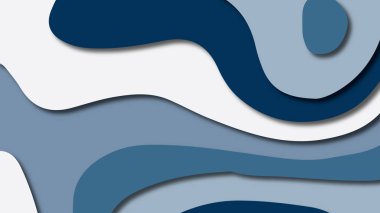 Kağıt Sanat karikatür soyut dalgalar. Kağıt arka plan bölmek. Modern origami tasarım şablonu. Kağıt arka plan kes. Soyut gerçekçi kağıt dekorasyon dokulu tasarımı için