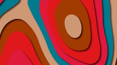 Kağıt Sanat karikatür soyut dalgalar. Kağıt arka plan bölmek. Modern origami tasarım şablonu. Kağıt arka plan kes. Soyut gerçekçi kağıt dekorasyon dokulu tasarımı için