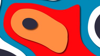 Kağıt Sanat karikatür soyut dalgalar. Kağıt arka plan bölmek. Modern origami tasarım şablonu. Kağıt arka plan kes. Soyut gerçekçi kağıt dekorasyon dokulu tasarımı için