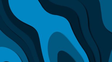 Kağıt Sanat karikatür soyut dalgalar. Kağıt arka plan bölmek. Modern origami tasarım şablonu. Kağıt arka plan kes. Soyut gerçekçi kağıt dekorasyon dokulu tasarımı için