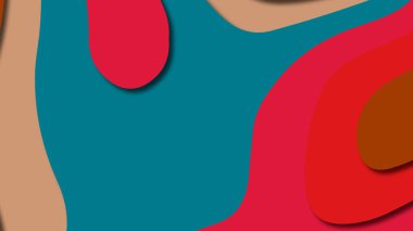 Kağıt Sanat karikatür soyut dalgalar. Kağıt arka plan bölmek. Modern origami tasarım şablonu. Kağıt arka plan kes. Soyut gerçekçi kağıt dekorasyon dokulu tasarımı için