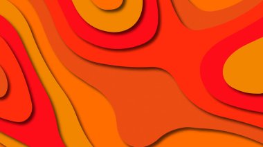 Kağıt Sanat karikatür soyut dalgalar. Kağıt arka plan bölmek. Modern origami tasarım şablonu. Kağıt arka plan kes. Soyut gerçekçi kağıt dekorasyon dokulu tasarımı için