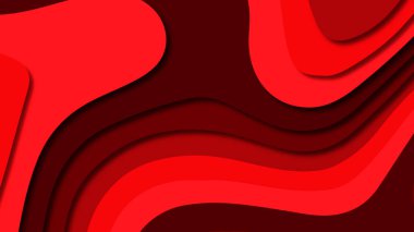 Kağıt Sanat karikatür soyut dalgalar. Kağıt arka plan bölmek. Modern origami tasarım şablonu. Kağıt arka plan kes. Soyut gerçekçi kağıt dekorasyon dokulu tasarımı için