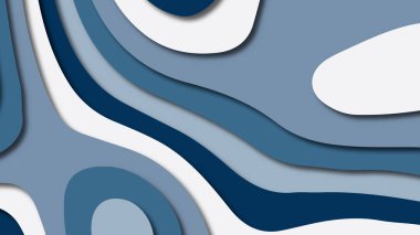 Kağıt Sanat karikatür soyut dalgalar. Kağıt arka plan bölmek. Modern origami tasarım şablonu. Kağıt arka plan kes. Soyut gerçekçi kağıt dekorasyon dokulu tasarımı için