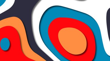 Kağıt Sanat karikatür soyut dalgalar. Kağıt arka plan bölmek. Modern origami tasarım şablonu. Kağıt arka plan kes. Soyut gerçekçi kağıt dekorasyon dokulu tasarımı için