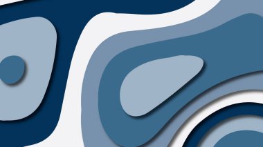 Kağıt Sanat karikatür soyut dalgalar. Kağıt arka plan bölmek. Modern origami tasarım şablonu. Kağıt arka plan kes. Soyut gerçekçi kağıt dekorasyon dokulu tasarımı için