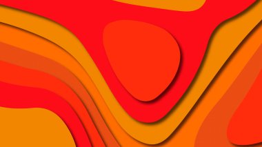 Kağıt Sanat karikatür soyut dalgalar. Kağıt arka plan bölmek. Modern origami tasarım şablonu. Kağıt arka plan kes. Soyut gerçekçi kağıt dekorasyon dokulu tasarımı için