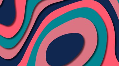 Kağıt Sanat karikatür soyut dalgalar. Kağıt arka plan bölmek. Modern origami tasarım şablonu. Kağıt arka plan kes. Soyut gerçekçi kağıt dekorasyon dokulu tasarımı için