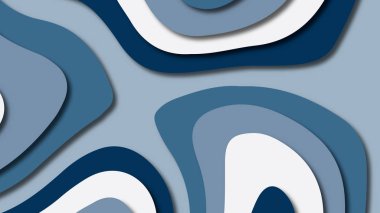 Kağıt Sanat karikatür soyut dalgalar. Kağıt arka plan bölmek. Modern origami tasarım şablonu. Kağıt arka plan kes. Soyut gerçekçi kağıt dekorasyon dokulu tasarımı için