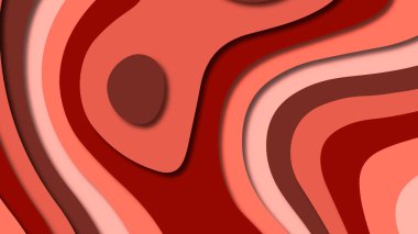 Kağıt Sanat karikatür soyut dalgalar. Kağıt arka plan bölmek. Modern origami tasarım şablonu. Kağıt arka plan kes. Soyut gerçekçi kağıt dekorasyon dokulu tasarımı için