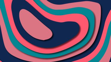 Kağıt Sanat karikatür soyut dalgalar. Kağıt arka plan bölmek. Modern origami tasarım şablonu. Kağıt arka plan kes. Soyut gerçekçi kağıt dekorasyon dokulu tasarımı için