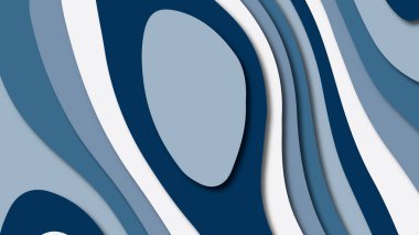 Kağıt Sanat karikatür soyut dalgalar. Kağıt arka plan bölmek. Modern origami tasarım şablonu. Kağıt arka plan kes. Soyut gerçekçi kağıt dekorasyon dokulu tasarımı için