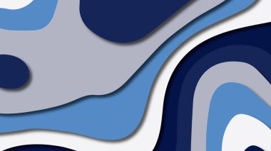 Kağıt Sanat karikatür soyut dalgalar. Kağıt arka plan bölmek. Modern origami tasarım şablonu. Kağıt arka plan kes. Soyut gerçekçi kağıt dekorasyon dokulu tasarımı için