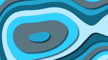 Kağıt Sanat karikatür soyut dalgalar. Kağıt arka plan bölmek. Modern origami tasarım şablonu. Kağıt arka plan kes. Soyut gerçekçi kağıt dekorasyon dokulu tasarımı için