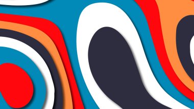 Kağıt Sanat karikatür soyut dalgalar. Kağıt arka plan bölmek. Modern origami tasarım şablonu. Kağıt arka plan kes. Soyut gerçekçi kağıt dekorasyon dokulu tasarımı için