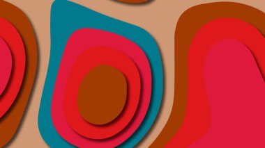 Kağıt Sanat karikatür soyut dalgalar. Kağıt arka plan bölmek. Modern origami tasarım şablonu. Kağıt arka plan kes. Soyut gerçekçi kağıt dekorasyon dokulu tasarımı için