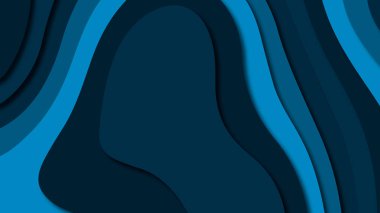 Kağıt Sanat karikatür soyut dalgalar. Kağıt arka plan bölmek. Modern origami tasarım şablonu. Kağıt arka plan kes. Soyut gerçekçi kağıt dekorasyon dokulu tasarımı için