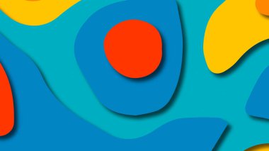 Kağıt Sanat karikatür soyut dalgalar. Kağıt arka plan bölmek. Modern origami tasarım şablonu. Kağıt arka plan kes. Soyut gerçekçi kağıt dekorasyon dokulu tasarımı için