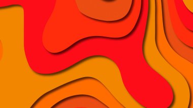 Kağıt Sanat karikatür soyut dalgalar. Kağıt arka plan bölmek. Modern origami tasarım şablonu. Kağıt arka plan kes. Soyut gerçekçi kağıt dekorasyon dokulu tasarımı için