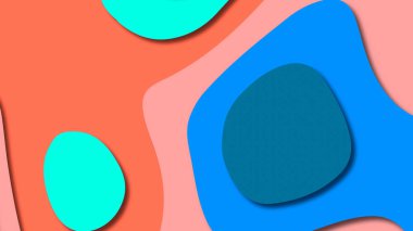 Kağıt Sanat karikatür soyut dalgalar. Kağıt arka plan bölmek. Modern origami tasarım şablonu. Kağıt arka plan kes. Soyut gerçekçi kağıt dekorasyon dokulu tasarımı için