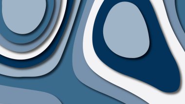 Kağıt Sanat karikatür soyut dalgalar. Kağıt arka plan bölmek. Modern origami tasarım şablonu. Kağıt arka plan kes. Soyut gerçekçi kağıt dekorasyon dokulu tasarımı için