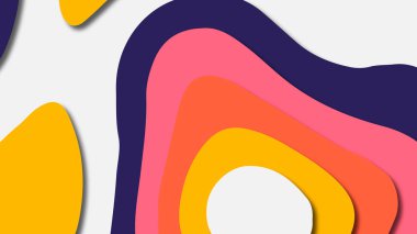 Kağıt Sanat karikatür soyut dalgalar. Kağıt arka plan bölmek. Modern origami tasarım şablonu. Kağıt arka plan kes. Soyut gerçekçi kağıt dekorasyon dokulu tasarımı için