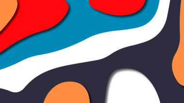 Kağıt Sanat karikatür soyut dalgalar. Kağıt arka plan bölmek. Modern origami tasarım şablonu. Kağıt arka plan kes. Soyut gerçekçi kağıt dekorasyon dokulu tasarımı için