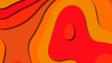 Kağıt Sanat karikatür soyut dalgalar. Kağıt arka plan bölmek. Modern origami tasarım şablonu. Kağıt arka plan kes. Soyut gerçekçi kağıt dekorasyon dokulu tasarımı için