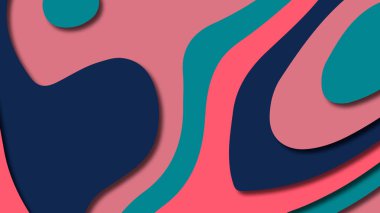 Kağıt Sanat karikatür soyut dalgalar. Kağıt arka plan bölmek. Modern origami tasarım şablonu. Kağıt arka plan kes. Soyut gerçekçi kağıt dekorasyon dokulu tasarımı için